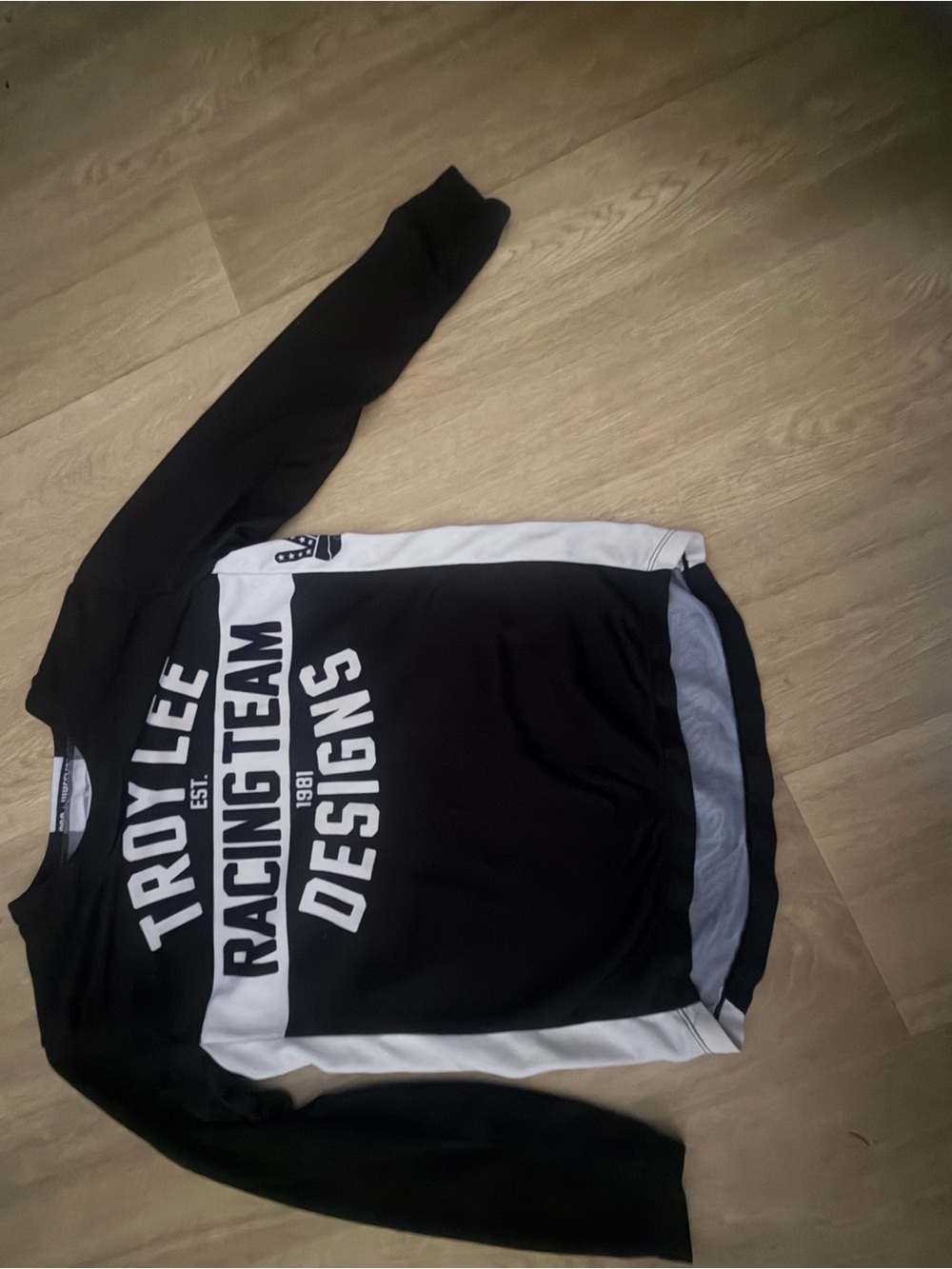 Kids' Black & White Racing Team Jersey